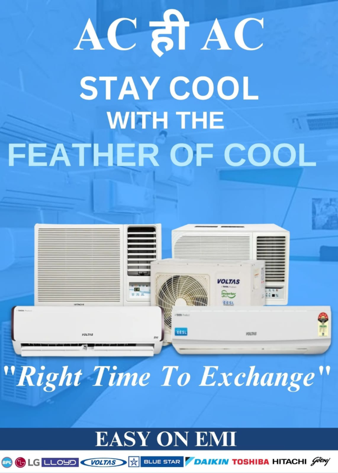 we deal in air conditioners, top brands available 
