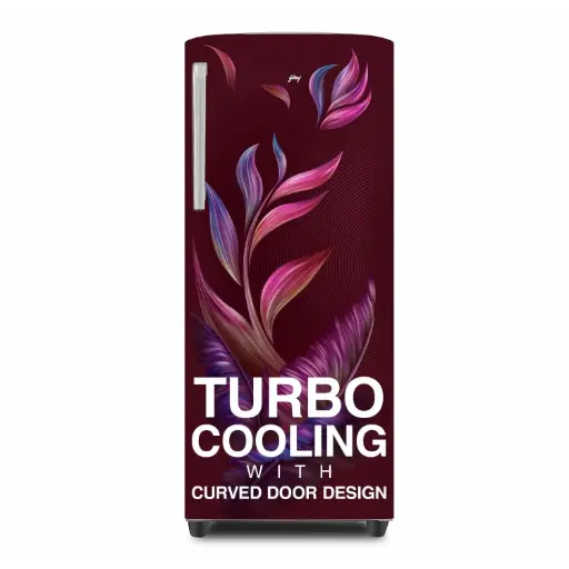 Godrej 268L 3 Star Turbo Cooling Technology Ensuring Faster Cooling Direct Cool Single Door Refrigerator With Advanced Inverter Technology (RD EMARVEL 290C THI FU WN, Fusion Wine)