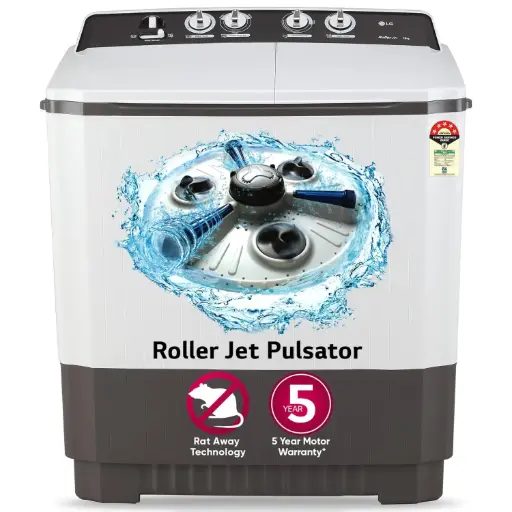 LG 10 kg Semi-Automatic Top Load Washing Machine (P1040RGAZ, Dark Gray)