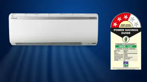 Daikin 1.4 Ton 3 Star Split Inverter AC - White  (FTKC48UV16W, Copper Condenser)